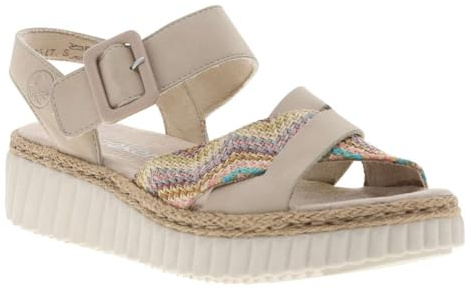 Rieker® - Nu-pieds FEMME beiges et à boucle à ardillon - Taille numeric_37