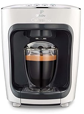 Tchibo Cafissimo mini Kaffeekapselmaschine (für Kaffee, Espresso, Caffé Crema und Tee) weiß (Classy White)