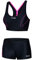 Aqua Speed Oberteil Bustier Bikini Set | Bikinihose | Zweiteiler | Strand Bikinis schwarz-rosa | Beachwear Women | Zweiteilige Badebekleidung für Frauen | Gr. 42, 19 Black - Pink | Fiona