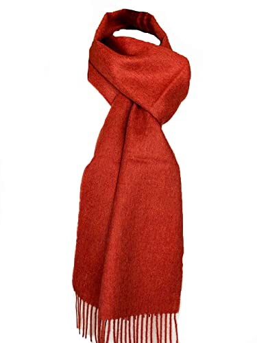 Abolengo de Alpaca 100% Alpaka (Baby Alpaka) Schal, besonders fein und weich, 60x200cm, indien red