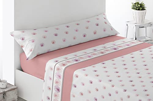 Energy Colors Textil - Hogar - Atlanta - Juego Sábanas Estampada Infantil Cama 90 Verano Microfibra (Cir Rosa)
