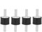 Gummilager Stoßdämpfer, Isolierende Befestigungen, 4pcs M6 Gummilager Male Anti Vibration Silent Auto-Boot Bobbins für Car Boat Bobbins(VV20 * 15 M6 * 18)