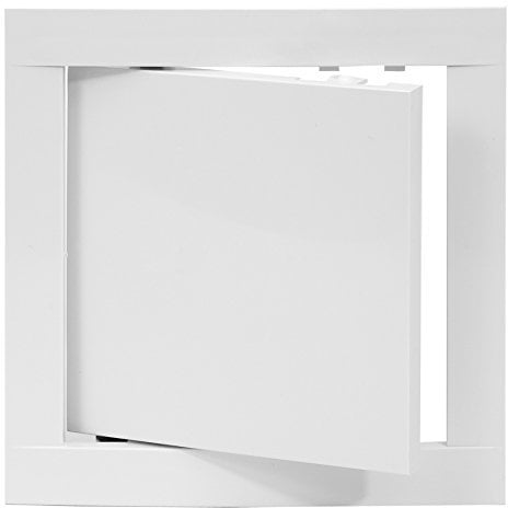 8 x 8 Inch / 200 x 200 mm White Access Panel Door Opening Flap Cover Plate - Plumbing, Electricity, Alarm Wall Access Panel for Drywall - Box Door Lock - Door Latch