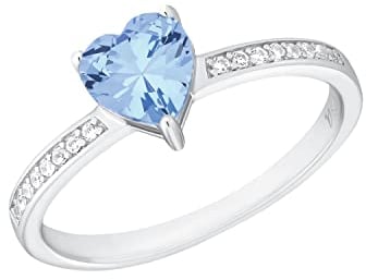 Amor Ring 925 Sterling Silber Damen Ringe, mit Zirkonia synth., Silber, Herz, Kommt in Schmuck Geschenk Box, 2035680