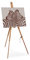 Relaxdays Feldstaffelei, neigbar, höhenverstellbar, bis DIN A2, Staffelei HxBxT: 184 x 75 x 60 cm, Buchenholz, natur