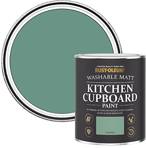 Rust-Oleum Green Kitchen Cupboard Paint in Matt Finish - Wanderlust 750ml