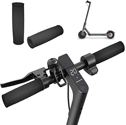 HORO.ES - Puño de Colores para Xiaomi M365, Essential, 1S, Pro y Pro2 - Mangos/Empuñadura de Manillar - Personalización Patinete Xiaomi (Negro)