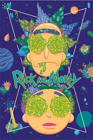 empireposter Rick and Morty - High in The Sky - Poster Plakat Druck - Größe 61x91,5 cm