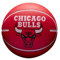 Wilson Basketball, NBA Dribbler, Chicago Bulls, Innen- und Außenbereich, Kindergröße, Ø 6 cm, schwarz/rot