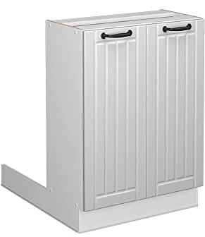 Vicco Kücheninsel Fame-Line, Weiß Landhaus/Weiß, 60 cm ohne Arbeitsplatte