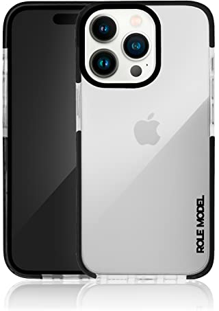 ROLE MODEL® Cybercase - Transparente Schutzhülle mit Kameraschutz und Displayschutz - Intensive Farbe und ungewöhnliches Design - kompatibel mit iPhone 14 Pro Max (Infinity Clear Edition)
