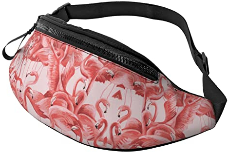 Flamingo-Druck, Outdoor-Sport-Bauchtasche, Freizeit-Sport-Gürteltasche, Alltag, lässige Brusttasche für Männer und Frauen, Flamingo-Print, Einheitsgröße