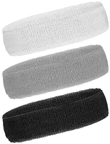 WJI 3 pezzi Fascia Capelli Uomo Donna,Fascia Sportiva Capelli Fasce Sport Elastiche Antiscivolo Fasce Antisudore per Uomini Donna Head Band Jogging Running Calcio Allenarsi Yoga Ideale per Sport