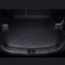 Kofferraummatte für BMW i4 (G26) M50 2021 2022, Kofferraummatte aus Leder, Kofferraumwanne Autoschutzinnenraum Hohe Seite,Black White