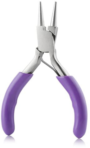 GOLD DEER Mini Round Nose Pliers 3 Inches Wire Micro Round Pliers Looping Pliers with Spring Mini Jewelry Pliers Jewelry Making Tools Mini Pliers for Jewelry Repair Wire Wrapping Beading Wire Cutting