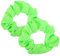 2 Stück Neon Haargummi Scrunchie Pop Leuchtendes Grün Scratch Einfarbiges Kratzgummiband Kratzkrawatten Haarschmuck Scrunchies Seide für Damen Satin Haargummis Mädchen Glitzer