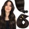 LaaVoo Hair Extensions U Tip Real Human Brown, Remy Straight Darkest Brown Real Hair Extensions, Hot Fusion for Invisible & Stable 50s 50g 24 Inch #2
