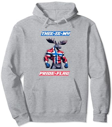 This Is My Pride Bandera Noruega Alce Sudadera con Capucha