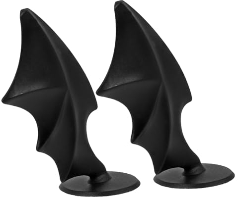 Mobestech 1 Paar Helmdekor Flügel Klebrige Teufelshörner Mini Böse Flügel Fledermausflügel-helmhörner Flügeldekor Für Helm Halloween Böses Kostüm Helmflügel Tiara Motorrad Zubehör Plastik