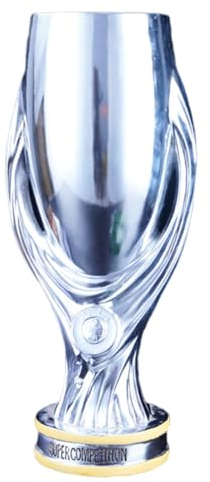 YYDSTES Résine Trophée de la Super Coupe de Football Européenne Réplique des Trophées des Champions du Club de Football Fans Bureau Décoration de la Maison Affichage Ornements Souvenirs,32cm