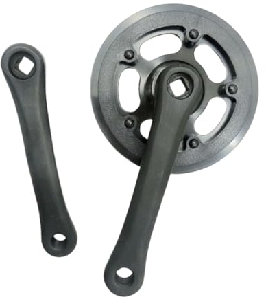 Amagogo Kinder Fahrrad Kurbelgarnitur Single Speed Reiten Outdoor Kettenblatt Fahrradzubehör 152mm Einfache Installation Kinder Kurbelsatz