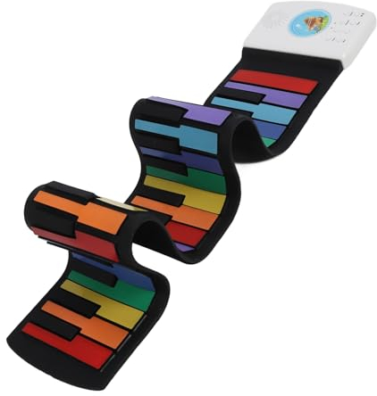 49 Tasten Roll Up Keyboard Klavier, Tragbares Digitales Elektrisches Faltbares Klavier mit 47 Klangfarben, 14 Demo Songs, Kopfhörer Lautsprecheranschluss, Tragbare