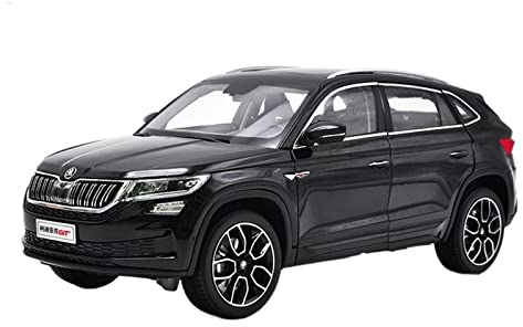 EMRGAZQD Motorfahrzeuge Replika Auto Maßstab 1:18 Für Skoda Kodiaq GT Legierung Druckguss Metall Simulation Mini Auto Replik Modell Spielzeug Geschenk Originalgetreue Nachbildung(Black)