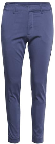 KAFFE Casual Hose Kalea Damen Chino Hose Elegant Klassische Stoffhose 40, Blue Indigo 40