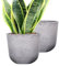 Pots de fleurs d'intérieur, pot de effet marbre,Pot de fleur réutilisable 2 pièces avec texture de marbre moderne - Ornements de jardin, Pots décoratifs d'intérieur et d'extérieur pour succulentes, Ca