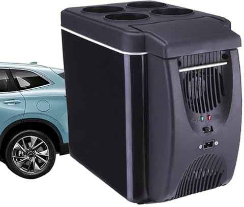 Generico frigorifero per auto, congelatore portatile da viaggio, Frigo multiuso silenzioso per auto, Frigo portatile antiurto salvaspazio da 6 litri, frigorifero da esterno per picnic, SUV