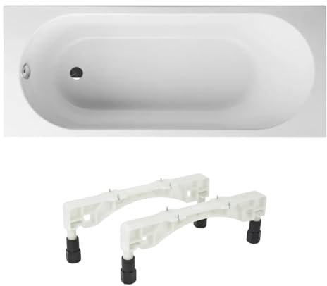 Baignoire droite 170 X 70 VILLEROY ET BOCH O Novo Solo acrylique avec pieds