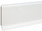 PROVISTON - Battiscopa in plastica, 12,8 x 60 x 2500 mm, in schiuma rigida in PVC, per incollare, clip, viti e chiodi, 12,5 m, 5 pezzi