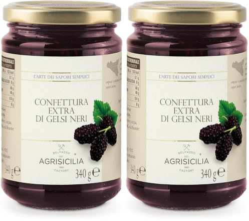 Agrisicilia Confettura extra di Gelsi Neri (Confezione da 2)