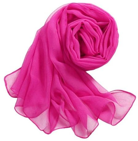 Generico Stola Cerimonia Argento Stola Fucsia Scialli Sciarpe da spiaggia in chiffon da donna Sciarpa avvolgente Sciarpa morbida da donna sottile e lunga Sciarpa Lana Donna (Hot Pink, One Size)