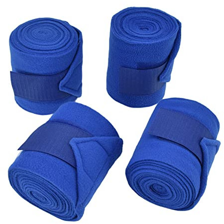 Jwthee 4 Pezzi Fasce per Gambe di Cavallo, Protezione per Coda di Cavallo Fasce per Gambe di Cavallo Fasce per Gambe di Polo per Cavallo Chiusura a Cerchio e Anello Kit Set in Poliestere