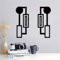 DUOOLN 2 Pcs Schwarz Abstrakt Metall Wandkunst, Minimalistisches Dekor Single Line Art Wanddekor, 3D Texturierte Moderne Geometrische Wandskulpturen aus Metall