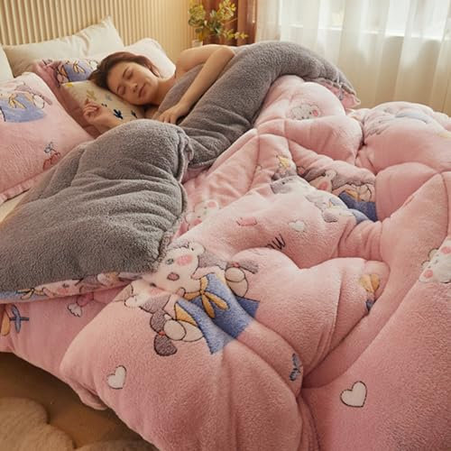 Verdickte Kaschmirdecke, warme Lammkaschmirdecke, Wollvlies-Bettdecke, weiche, warme Kaschmirdecke, Bettwäsche für das Schlafzimmer zu Hause, F, 150 x 200 cm (3,5 kg)