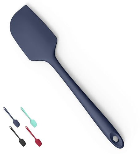 Doosu 28,9 cm Silikonspatel, 315 ℃ hitzebeständiger flexibel Teigschaber, lebensmittelecht nahtloser Küchenspatel Antihaft Kochhelfer zum Backen Schaben Mixen Ausbreitung (Blau)