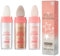 Enlumineur à paillettes, Surligneur Poudre Stick, Shimmer Visage et Corps, Poudre de Maquillage Surligneur, Blanc, Rose, Golden brown