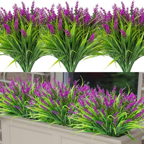 12 Pezzi Fiori Artificiali Lavandafiori Fiori da Esterno Piante da Balcone Resistenti Alle Intemperie per Giardini Interni Decorazioni Floreali da Balcone O Progetti di Paesaggistica ecc