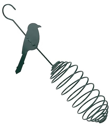 HEMOTON Hängender Metall-vogelfutterspender Aus Eisen Dunkelgrüner Futterkäfig Für Wildvögel Praktischer Futternapf Für Kleine Futterkugeln Und Nistmaterialien Für Draußen Und