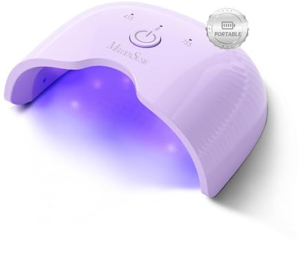 MelodySusie Mini UV Lampe für Gelnägel, P-ART06G Akku-Nageltrockner | Tragbar und Kompaktes Design, Intelligenter Sensor, 45S/75S Timer, Ideal für Nageldesign, Nagelstudio, Maniküre