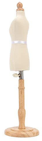 MOTOULAX Schneiderpuppe aus Holz zum Nähen Schneiderpuppen Mini-Mannequin Modell mit Holzständer Kleider