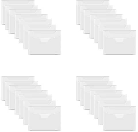 Mocturnity 80 Stücke Durchsichtige Aufbewahrungstasche für Stempel und Stanzformen, Wiederverschließbare Aufbewahrungstasche, Großer Umschlag, für DIY Scrapbooking, Papierkarten