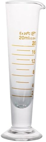 Transparent Beakers (5-100ml), Laboratory Glassware, Measure Volume +Precision Scale Line, Eagle Beak/Easy Pour, Easy Observe, for Laboratory & Kitchen,20ML