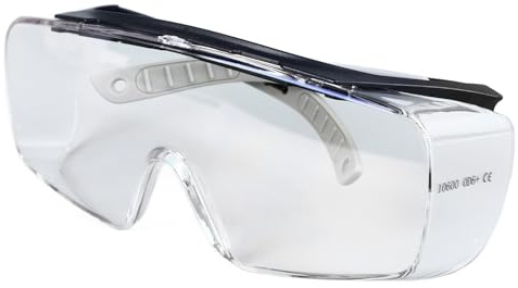 Dioche CO2-Schutzbrille, Professionell, 10600 Nm, Schutzbrille für CO2-Gravierschneider, Schwarzer Rahmen, weiß, 10600 Nm