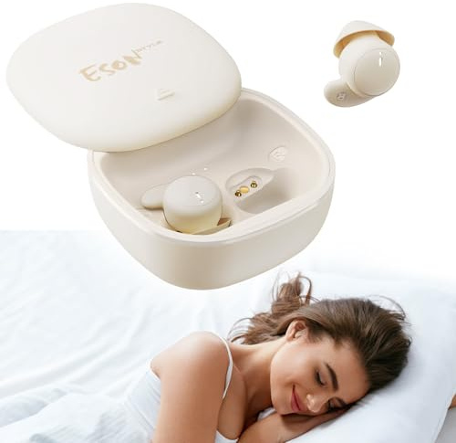 esonstyle Invisible Sleep Headphones, Sleep Earbuds for Side Sleepers, Mini Sleepbuds Comfortable Noise Blocking, IPX6 Waterproof Bluetooth 6.0 Wireless Earbuds for Sleeping, Workout