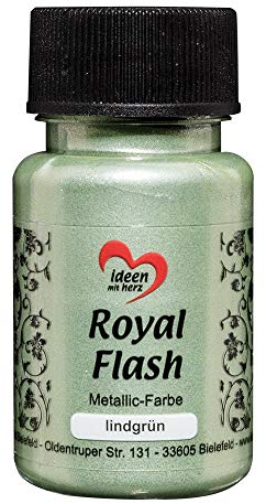 Ideen mit Herz Royal Flash, Acryl-Farbe, metallic, mit feinsten Glitzerpartikeln, 50 ml (lindgrün)