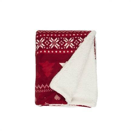 Unique Living - Wonderful - Fleece - Plaid - Kuscheldecke - 130x160 cm - Rot