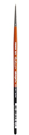 KINGART Premium Radiant 6650-18/0 SPOTTER Series Artist Brush, Synthetic Taklon Hair, Short Handle, for Acrylic, Oil and Watercolor Painting, Size 18/0